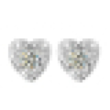 Moda Feminina Atmosférica 925 Sterling Silver Heart-Shaped Earrings